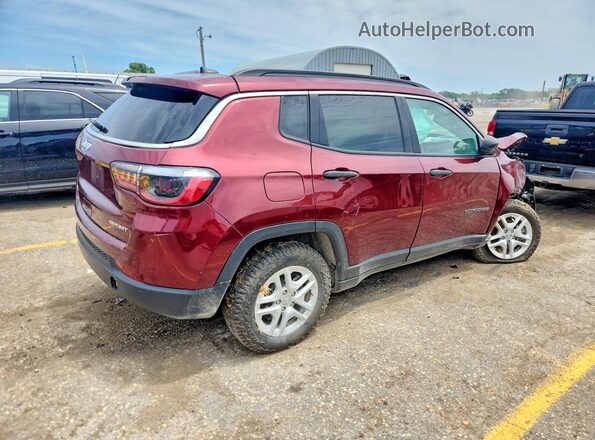 3C4NJDAB9MT599578 2021 JEEP COMPASS Maroon Tył prawy