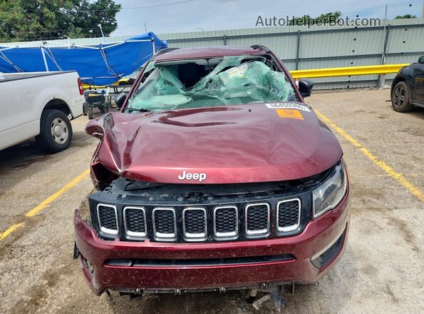 3C4NJDAB9MT599578 2021 JEEP COMPASS Maroon Widok z przodu