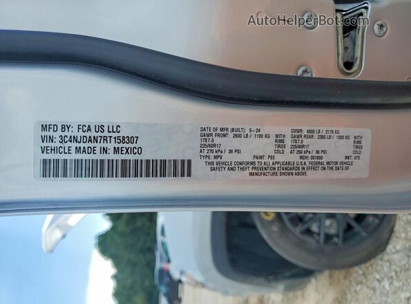 3C4NJDAN7RT158307 2024 JEEP COMPASS Silver VIN sticker view
