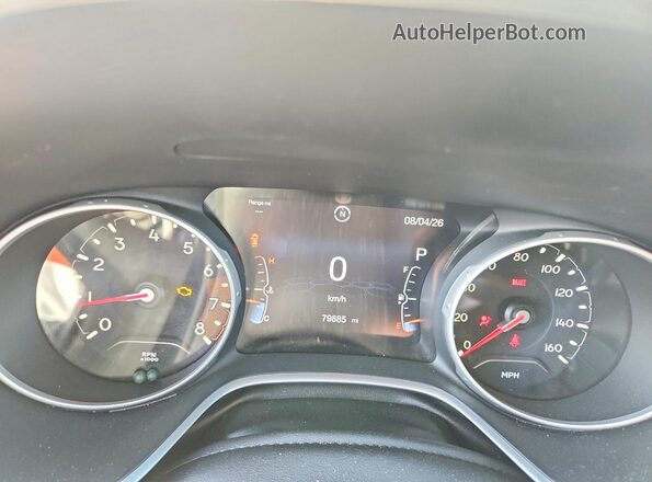 3C4NJDBB0JT361189 2018 JEEP COMPASS Белый Вид щитка приборов
