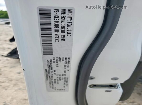 3C4NJDBB0NT185993 2022 JEEP COMPASS White Вид наклейки з VIN-кодом