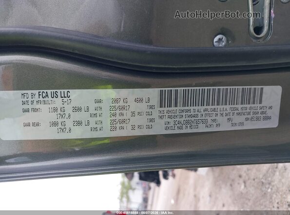 3C4NJDBB2HT657633 2017 JEEP NEW COMPASS Green ძრავის განყოფილების ხედი
