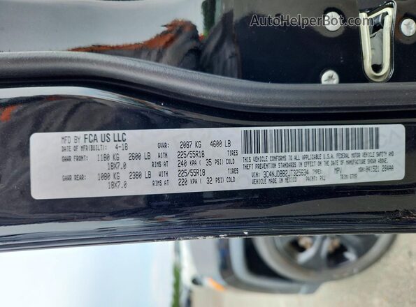 3C4NJDBB2JT325634 2018 JEEP COMPASS Black Vista de la etiqueta del VIN