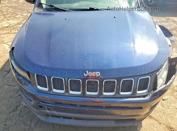 3C4NJDBB2JT433901 2018 JEEP COMPASS Blue Vista del compartimento del motor