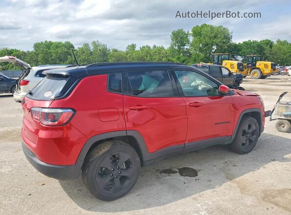 3C4NJDBB3JT313427 2018 JEEP COMPASS Burgundy Trasero derecho