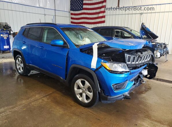 3C4NJDBB3KT678465 2019 JEEP COMPASS Синий Передняя правая четверть