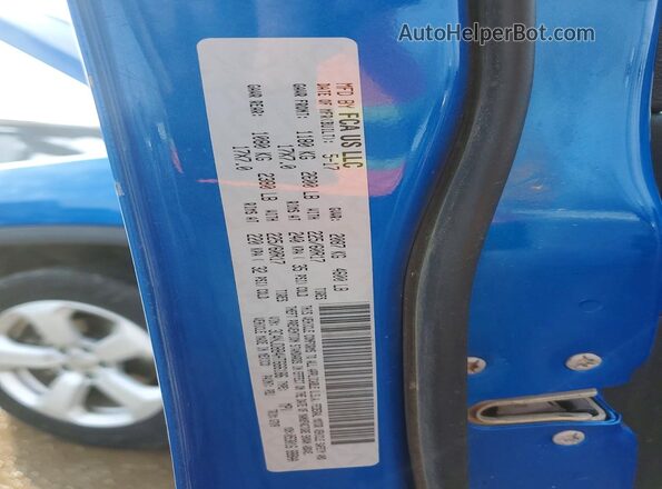 3C4NJDBB4HT666186 2017 JEEP COMPASS Blue VIN კოდის სტიკერის ხედი