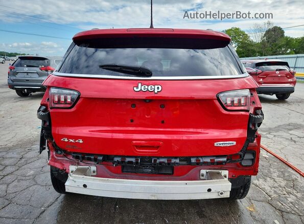 3C4NJDBB4JT223557 2018 JEEP COMPASS Red Вид ззаду