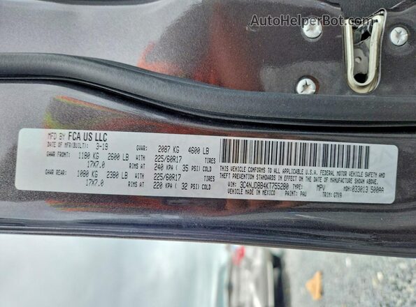 3C4NJDBB4KT755280 2019 JEEP COMPASS Серый Вид наклейки с VIN-кодом