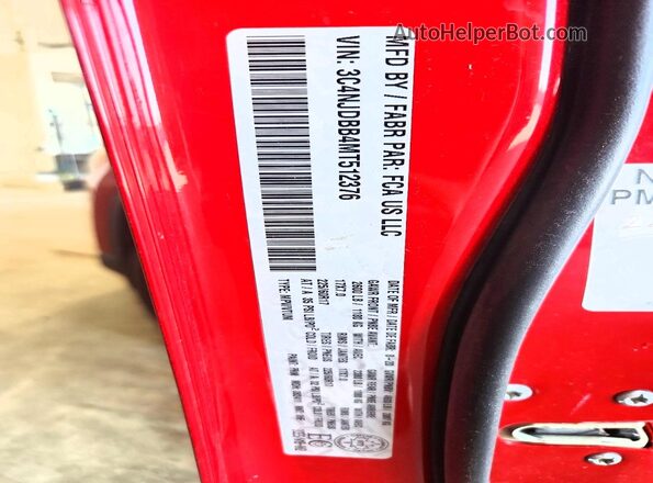 3C4NJDBB4MT512376 2021 JEEP COMPASS Red Вид наклейки з VIN-кодом