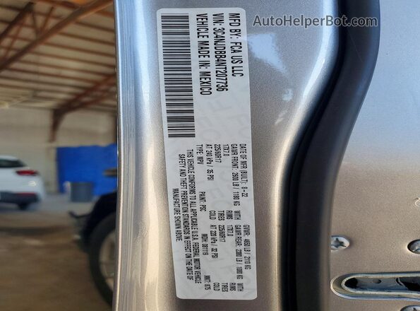 3C4NJDBB4NT207736 2022 JEEP COMPASS Silver VIN კოდის სტიკერის ხედი