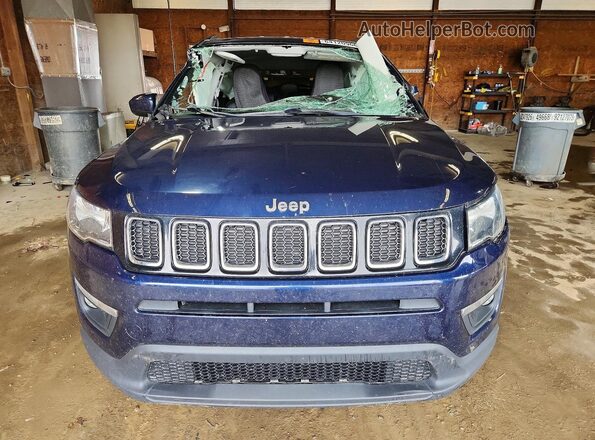 3C4NJDBB6JT160963 2018 JEEP COMPASS Blue Front view