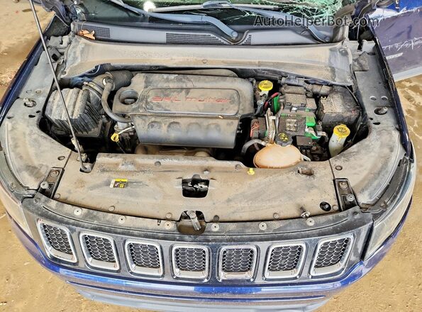 3C4NJDBB6JT160963 2018 JEEP COMPASS Blue Engine compartment view
