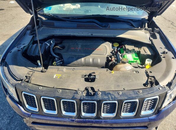 3C4NJDBB6JT168030 2018 JEEP COMPASS Blue Vista del compartimento del motor