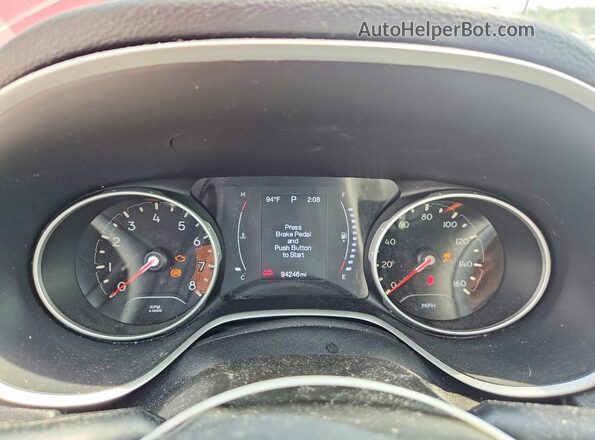 3C4NJDBB6KT686110 2019 JEEP COMPASS Red Vista del cuadro de instrumentos
