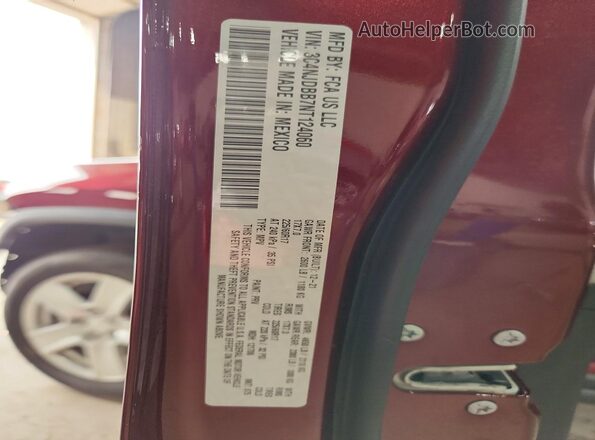 3C4NJDBB7NT124060 2022 JEEP COMPASS Red Vista de la etiqueta del VIN