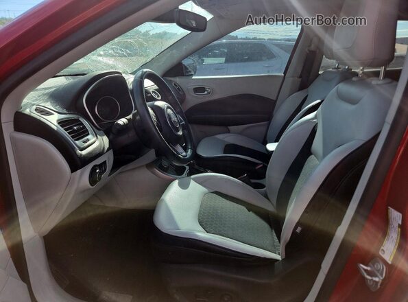 3C4NJDBB8HT659662 2017 JEEP COMPASS Red Widok wnętrza z przodu