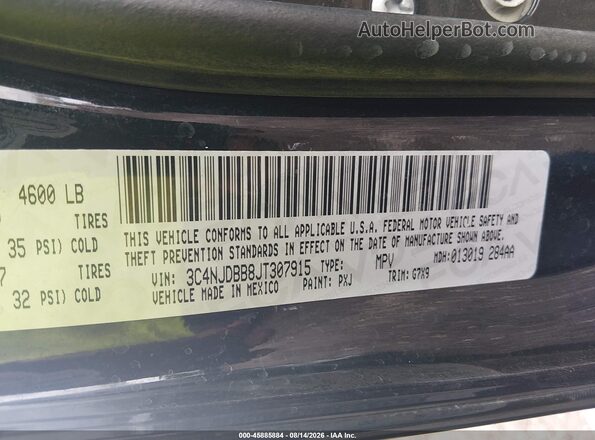 3C4NJDBB8JT307915 2018 JEEP COMPASS Black Engine compartment view
