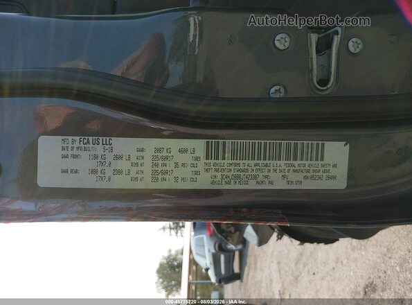 3C4NJDBB8JT423387 2018 JEEP COMPASS Black Vista del compartimento del motor