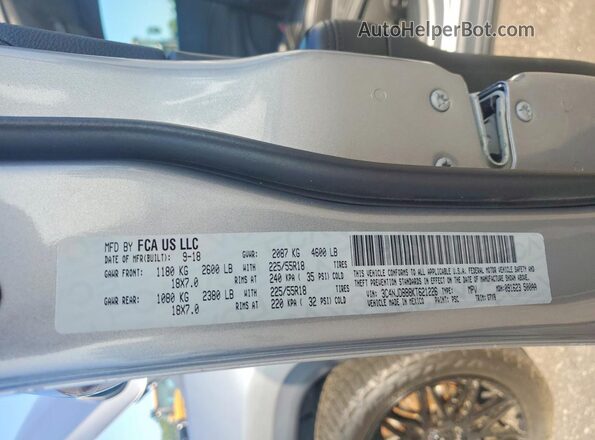 3C4NJDBB8KT621226 2019 JEEP COMPASS Silver VIN კოდის სტიკერის ხედი