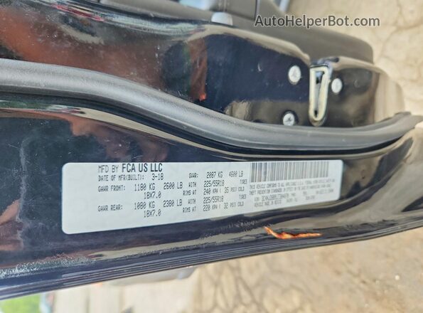 3C4NJDBB9JT304070 2018 JEEP COMPASS Black Vista de la etiqueta del VIN