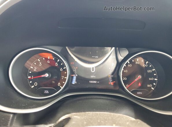3C4NJDBBXJT458349 2018 JEEP COMPASS Black ხელსაწყოთა პანელის ხედი