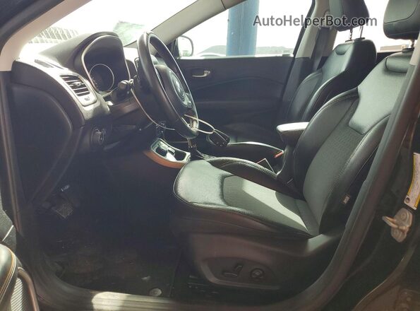 3C4NJDBBXJT458349 2018 JEEP COMPASS Black წინა სალონის ხედი