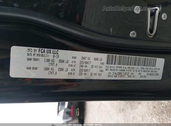 3C4NJDBBXLT105127 2020 JEEP COMPASS Black ძრავის განყოფილების ხედი