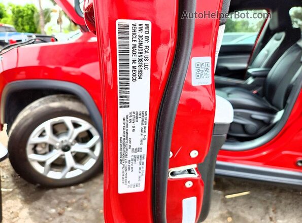3C4NJDBN0ST619254 2025 JEEP COMPASS Red VIN sticker view