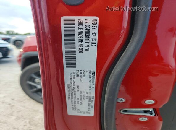 3C4NJDBN1TT178770 2026 JEEP COMPASS Burgundy Widok naklejki z numerem VIN