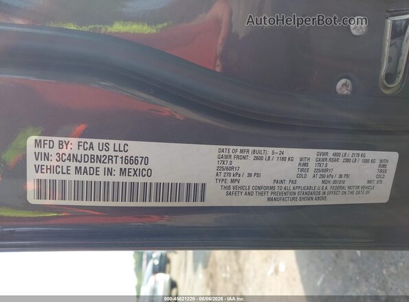3C4NJDBN2RT166670 2024 JEEP COMPASS Серый Вид подкапотного пространства