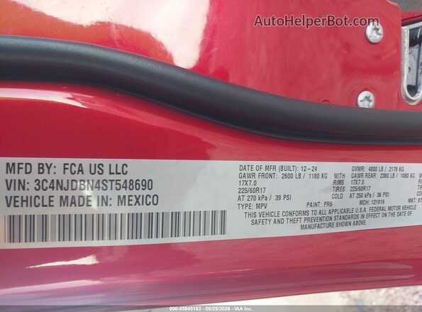 3C4NJDBN4ST548690 2025 JEEP COMPASS Красный Вид подкапотного пространства
