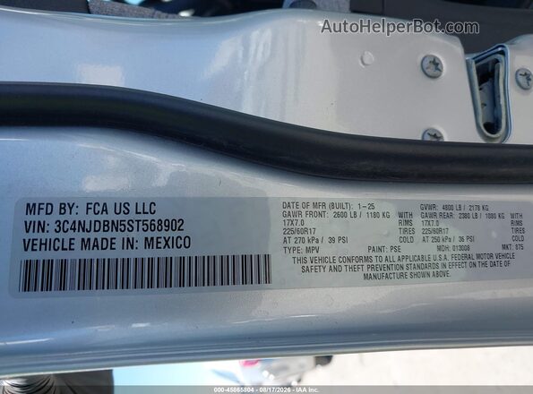 3C4NJDBN5ST568902 2025 JEEP COMPASS Silver Вид підкапотного простору