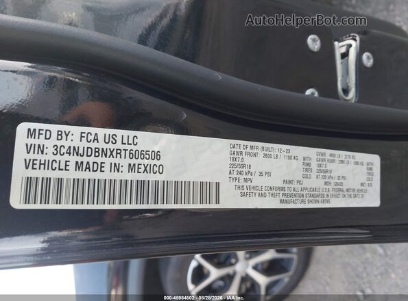 3C4NJDBNXRT606506 2024 JEEP COMPASS Black Engine compartment view