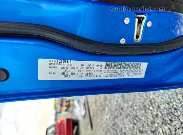 3C4NJDCB0JT328983 2018 JEEP COMPASS Синий Вид наклейки с VIN-кодом