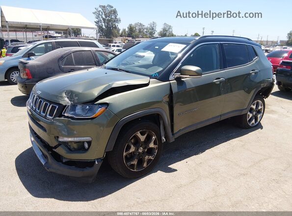 3C4NJDCB0KT827803 2019 JEEP COMPASS Green Առջևի ձախ երեք քառորդ տեսարան