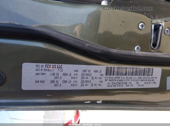 3C4NJDCB0KT827803 2019 JEEP COMPASS Green Շարժիչի բաժամունքի տեսք