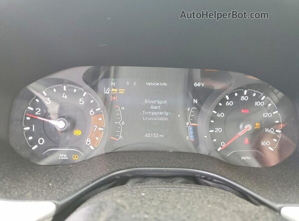 3C4NJDCB0NT155021 2022 JEEP COMPASS Silver Instrument cluster view