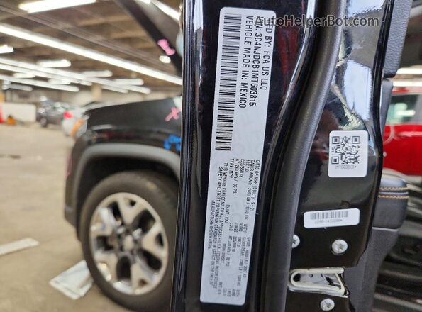 3C4NJDCB1MT603815 2021 JEEP COMPASS Black Вид наклейки з VIN-кодом