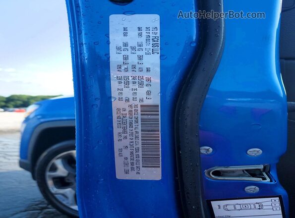 3C4NJDCB2KT664068 2019 JEEP COMPASS Blue VIN կոդի պիտակի տեսք