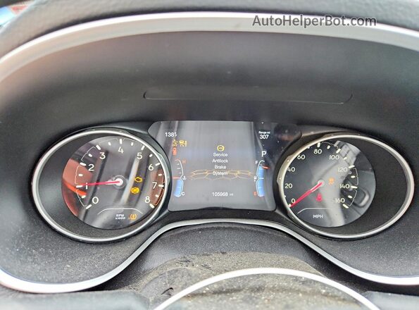 3C4NJDCB3MT539535 2021 JEEP COMPASS Blue Вид щитка приладів