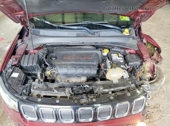3C4NJDCB3NT101955 2022 JEEP COMPASS Maroon ძრავის განყოფილების ხედი