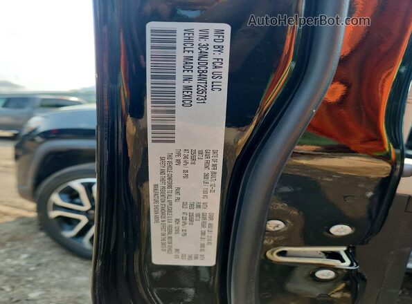 3C4NJDCB4NT235731 2022 JEEP COMPASS Black Vista de la etiqueta del VIN