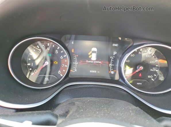 3C4NJDCB6KT771821 2019 JEEP COMPASS Silver Instrument cluster view