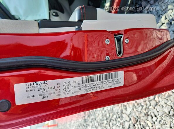 3C4NJDCB7HT641619 2017 JEEP COMPASS Red VIN կոդի պիտակի տեսք