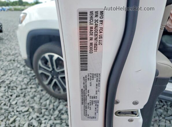 3C4NJDCB7NT185231 2022 JEEP COMPASS Белый Вид наклейки с VIN-кодом