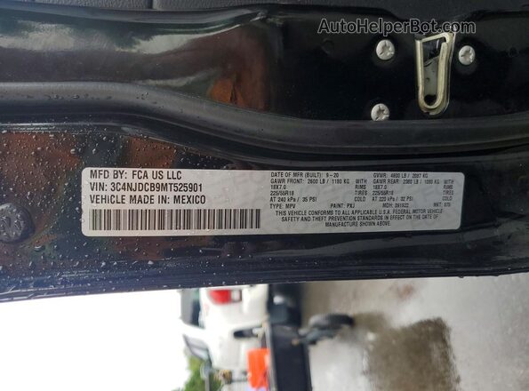 3C4NJDCB9MT525901 2021 JEEP COMPASS Черный Вид подкапотного пространства