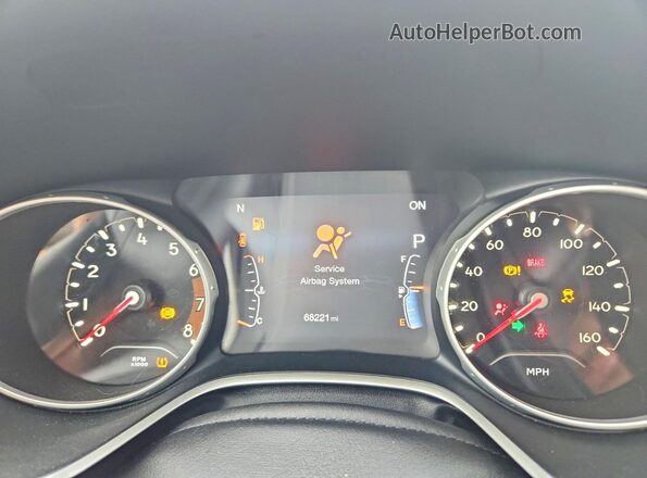 3C4NJDCBXHT641730 2017 JEEP COMPASS Black Widok zestawu wskaźników