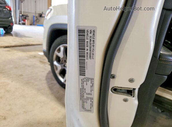 3C4NJDCBXMT550807 2021 JEEP COMPASS White Widok naklejki z numerem VIN