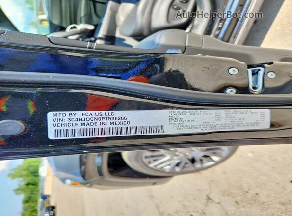 3C4NJDCN0PT536266 2023 JEEP COMPASS Black Vista de la etiqueta del VIN